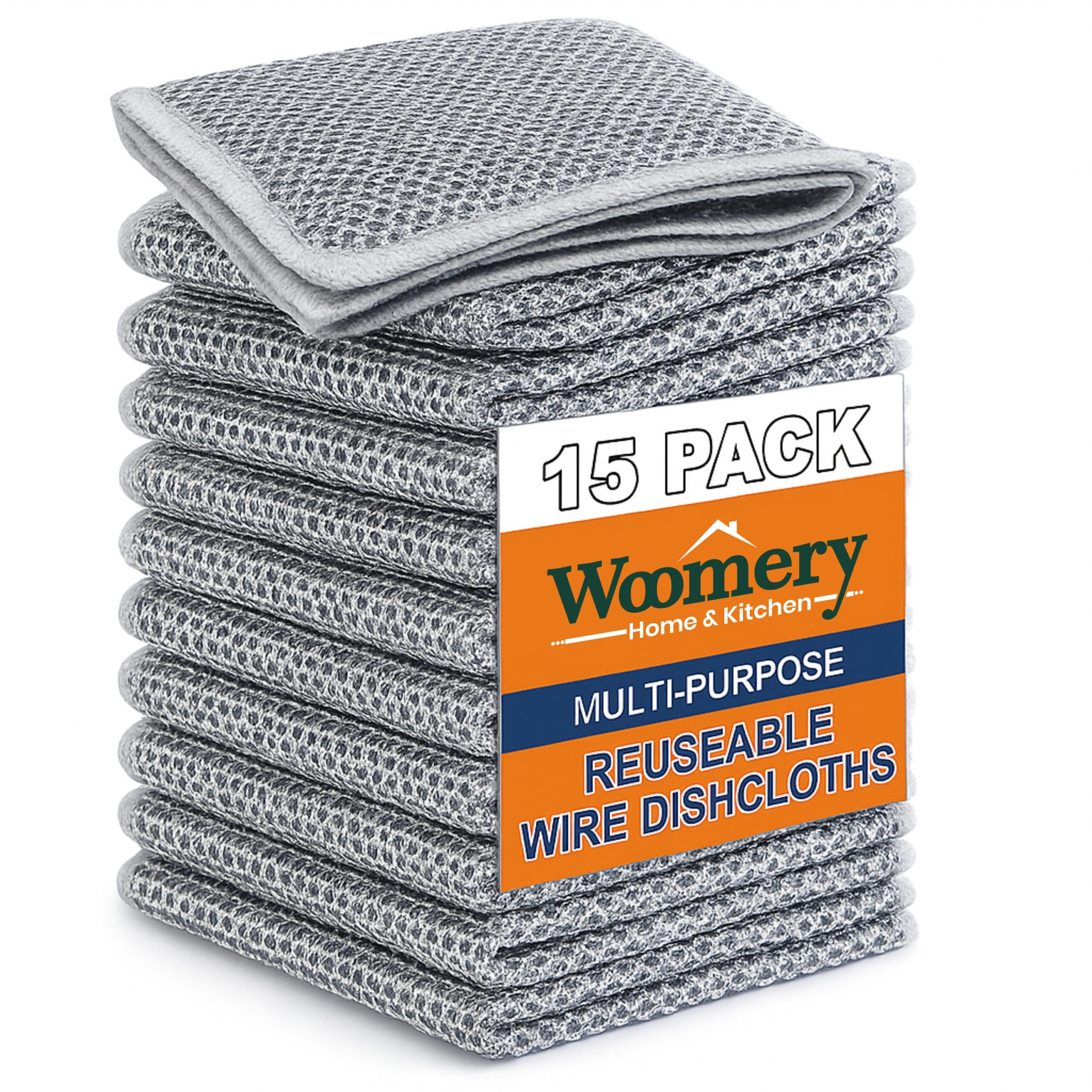 Heavy Duty Metal Mesh Scrubbing Cloths (15 Pack)