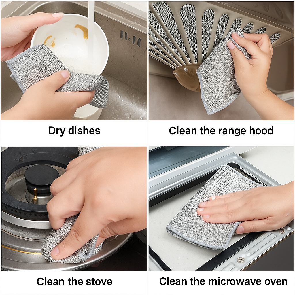 Heavy Duty Metal Mesh Scrubbing Cloths (15 Pack)