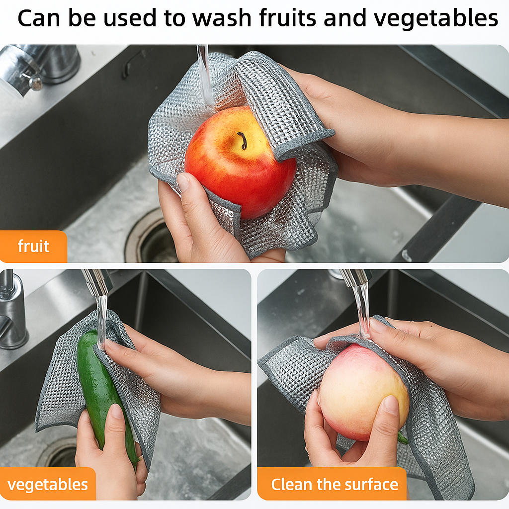 Heavy Duty Metal Mesh Scrubbing Cloths (15 Pack)